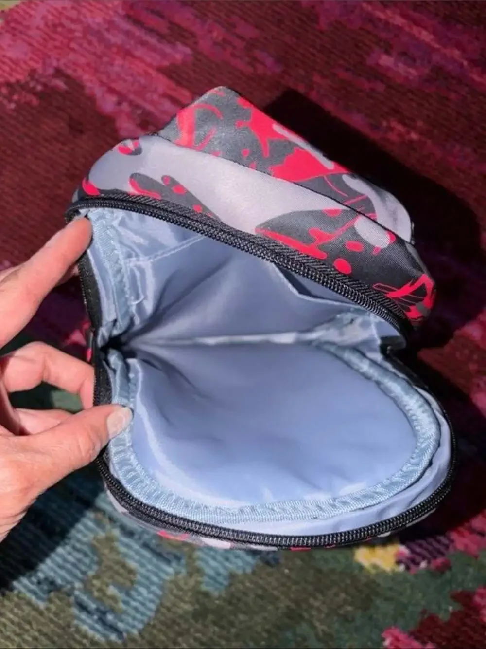 Sling Bag in Black and Red Gaming Controller Print